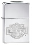 Zippo Harley-Davidson Bar and Shield Lighter (Silver, 5 1/2 x 3 1/2 cm)