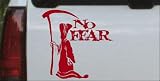 Grim Reaper No Fear Skulls Car Window Wall Laptop Decal Sticker