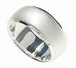 Sterling Silver White Satin Ring