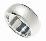 Sterling Silver White Satin Ring