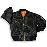 Sportier - Toddler Boys Reversible Flight Jacket, Black, Orange