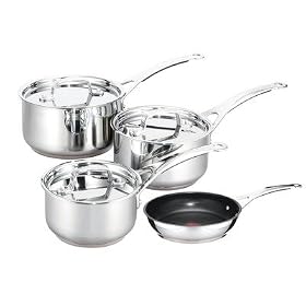 Tefal By Jamie Oliver Professional Series Stainless Steel Copper Heart Set, 4 Piece