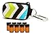 Stylish Essential Oil Key Chain with 8 5/8 Dram (2 ml) Vials and Blank Labels - Fits Easily in a Purse or Makeup Bag - Carry Your Favorite Essential Oils Everywhere You Go! (Blue/Green Chevron)
