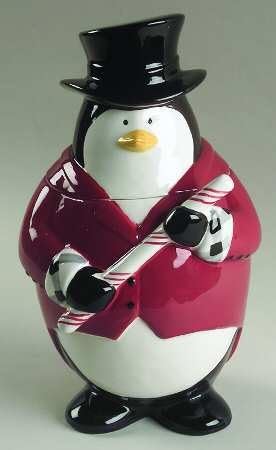 Studio Nova Santa's Little Helpers Penguin Cooke Jar, New in Box