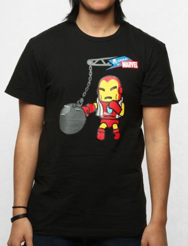  tokidoki X Marvel Men's Iron Boxer Black T-Shirt