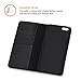 SHIELDON Slim Fit Leather Flip Kickstand Wallet Card Holder Case with Magnetic Closure for iPhone 6s Plus / 6 Plus - Black