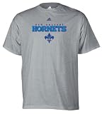 New Orleans Hornets Grey adidas True Logo Short Sleeve T-Shirt