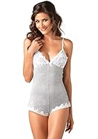Leg Avenue Women's Seraphina By Jersey Romper with Lace Cup and Trim