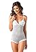 Leg Avenue Women's Seraphina By Jersey Romper with Lace CUp and Trim, Heather Grey/White, Small