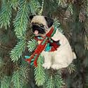 Pug Fawn (Brown) Christmas Ornament