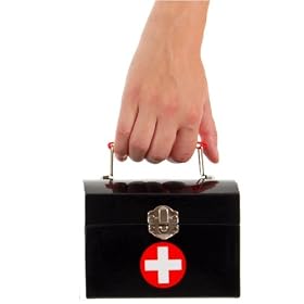 Halloween Black Nurse Medical Costume Purse Handbag Bag 6 inches x 4.5 inches