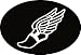 Winged Foot Oval Magnet(black)