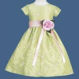 Little Girls GREEN Flower Girl Dress SWEA PEA & LILLI Special Occasion 2T-12