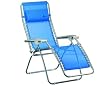 Lafuma Relaxsessel Batyline Denim 2000 Gestell silber / grau, Batyline-Gewebe hellblau