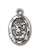 Sterling Silver St. Michael the Archangel Pendant with Sterling Silver Lite Curb Chain 18 inch