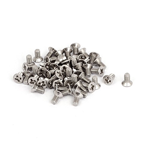 M3 x 6mm Phillips Flat Head Countersunk Bolts Machine Screws 50Pcs