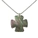 Black Mother-of-Pearl Cross Pendant on a Sterling Silver Box Chain