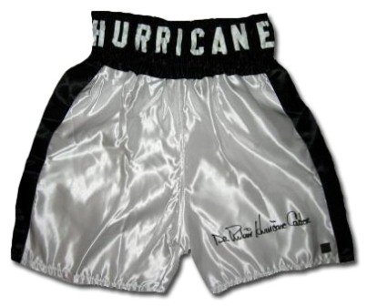 Hurricane Carter Signed Boxing Trunks