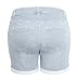 Women's Plus Size Stretch Fitted Cuffed Light Washed Casual Jean Denim Shorts