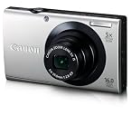 Canon PowerShot A3400 IS 16MP Point-and-Shoot Digital Camera (Silver) with 4GB Card, Camera Case