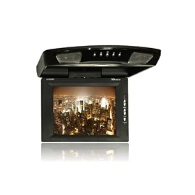 XO Vision GX9935 9.4-Inch TFT-LCD Overhead Flip-down Monitor with Built-In IR Transmitter for Headphones and Swivel (Black)