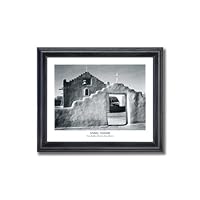 Ansel Adams Taos Church B/W Photo Picture Framed Art Print