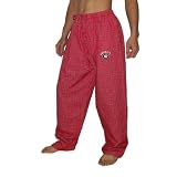 Mens NCAA Georgia Bulldogs Plaid Cotton Thermal Sleepwear / Pajama Pants - Red & Black (Size: L)