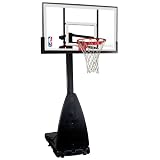 Spalding Portable Basketball System with 54-inch Aluminum Framed Glass Backboard