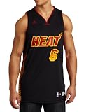 NBA Men's Miami Heat Lebron James Vibe Fashion Swingman Jersey (Black/Garnet, Large)