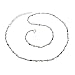 Dainty White Seed Pearl and Garnet CAREFREE Sterling Silver Necklace 22