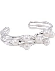 Sterling Silver Freshwater Cultured Pearl Cuff Bracelet