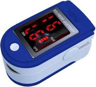 Finger Pulse Oximeter - %SpO2 (Blood Oxygen Saturation) & Heart Rate Monitor with Instructions, Lanyard & Carry Case (in RETAIL PACKAGING)
