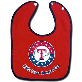 Texas Rangers Two-Toned Snap Baby Bib