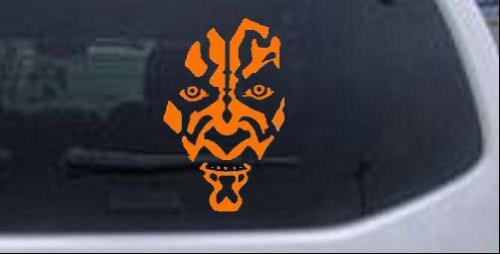  Orange 5.5in X 8.5in -- Star Wars Darth Maul Car Window Wall Laptop Decal Sticker
