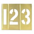 Interlocking Brass Stencil 75mm 0-9 number set