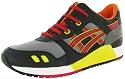 ASICS Gel-Lyte III Mens Lace Up Athletic Running Shoes Sneakers Grey Black Red