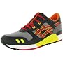 ASICS Gel-Lyte III Mens Lace Up Athletic Running Shoes Sneakers Grey Black Red