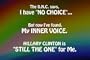 INNER VOICE - 7 (6 Postcards) (For Hillary Clinton Supporters only)