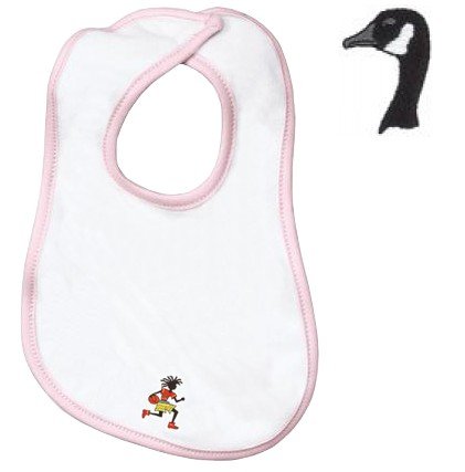 Embroidered Infant Terry Bib with the image of: canada goose