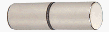 CRL Cylinder Style Polished Nickel Finish Back-to-Back Shower Door Knob