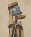 Golf Bag With Two Balls by Jose Gomez. Size 11.22 inches width by 19.65 inches height. High Quality Art Poster Print