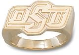 Oklahoma State Cowboys Solid 10K Gold ''oSu'' 1/2'' Ring Size 10.5