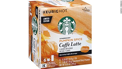 Starbucks Pumpkin Spice Caffe Latte Specialty Coffee K-Cups 6 Count