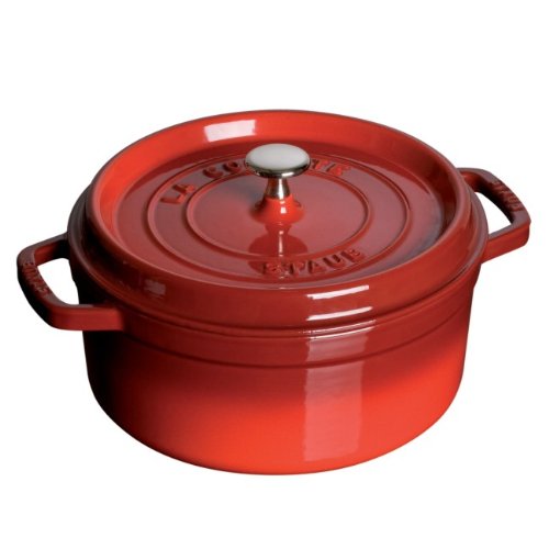 Staub 5-Quart Round Cocotte, Pimento Red