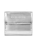 Forzieri Genuine Italian Leather French Purse Wallet Silver