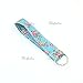 Classic Floral Print Wristlet Fabric Lanyard Key Chain for ID Badge Holder, Key fob, Key, USB, Purse (Aqua)