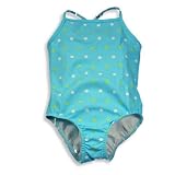 Girlfriends by Anita G. - Toddler Girls One Piece Swimsuit, Turquoise, White, Lime