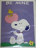 SNOOPY BE MINE APPLIQUE VALENTINE FLAG WITH WOODSTOCK~NEW IN PACKAGE