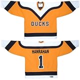 Slap Shot Long Island Ducks Orange #1 Hanrahan Jersey