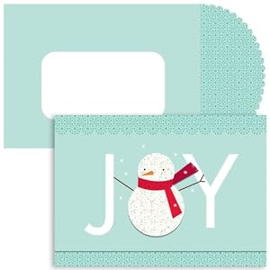 Snowman With Scarf Holiday Cards -